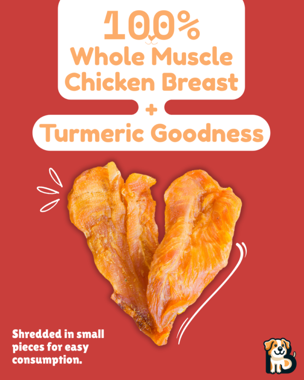 BFAB Turmeric Chicken Breast Jerky - High Protein Dog Treats - Image 2